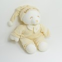 Peluche ours GIPSY Baby bear beige clair bonnet 30 cm