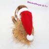 Peluche écureuil AFIBEL bonnet écharpe Noel 19 cm