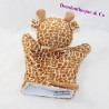 Doudou giraffe puppet NATURE PLANET spotted brown 23 cm