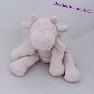 NOUKIE'S Lola powdered pink cow cub sitting 18 cm