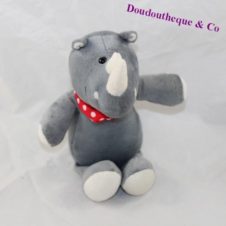 Feroce Nashorn FERRERO KINDER grau bandana rot mit Polka Dots 24 cm Feroce Nashorn FERRERO KINDER grau bandana rot mit Polka Dots 24 cm