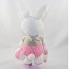 Palabras de conejo de peluche de niños gris rosa 24 cm bola negocio