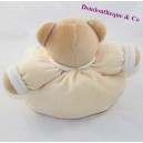 Peluche ours KALOO Pure feuille beige 21 cm