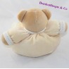 Peluche ours KALOO Pure feuille beige 21 cm
