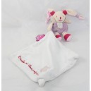 Doudou handkerchief rabbit DOUDOU AND COMPAGNIE Owl it shines luminescent purple pink