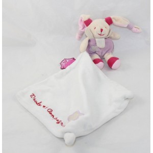 Doudou Taschentuch Kaninchen DOUDOU UND COMPAGNIE Eule leuchtet leuchtend lila rosa