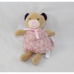 Mini bear softer KALOO Petite Rose pink flower dress mini doll 15 cm