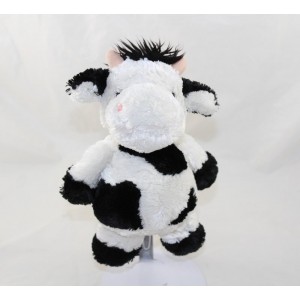 Peluche vache LASCAR noir et blanc doudou 21 cm