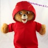 Asciugamano elettronico vintage orso Teddy Ruxpin vestito aviatore rosso venduto nella condizione 50 cm