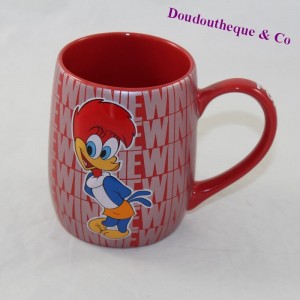 Becher geprägt Winnie Specht PORT AVENTURA rot Relief 3D Keramik Tasse 10 cm