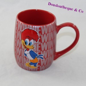 Taza en relieve Winnie Woodpecker PORT AVENTURA alivio rojo 3D taza de cerámica 10 cm