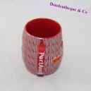 Mug embossed Winnie Woodpecker PORT AVENTURA red relief 3D ceramic cup 10 cm