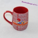 Mug en relief Winnie Woodpecker PORT AVENTURA rouge relief 3D tasse céramique 10 cm