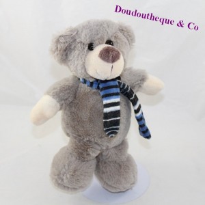 KSD grey blue scarf bear cub 23 cm