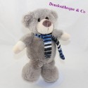 KSD grigio blu sciarpa orso cucciolo 23 cm