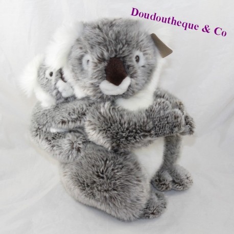 Mama Koala und ihr Baby WWF grau lange Haare 28 cm