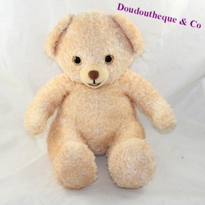 Beige CAJOLINE Bär Werbung Plüsch sitzend 31 cm