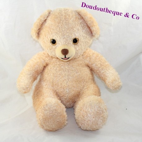 Advertising bear CAJOLINE beige bear seated 31 cm