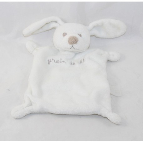 Flaches Kaninchen Kuscheltier GRAIN DE BLE weiß braun Nase 22 cm Flaches Kaninchen Kuscheltier GRAIN DE BLE weiß braun Nase 22 cm