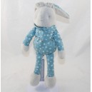 Conejo Doudou KLORANE estrellas grises azules 28 cm