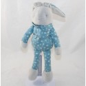 Doudou rabbit KLORANE blue grey stars 28 cm