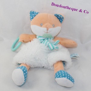 Plüschtier-Puppen-Aktivitäten BABY NAT' Poupi weiß blau 27 cm