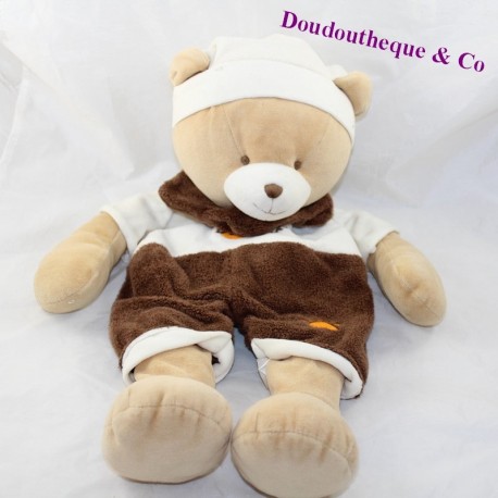 Skin pajamas range bear BABY NAT' brown 47 cm