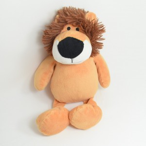 Peluche lion ZEEMAN roux marron  et blanc 33 cm