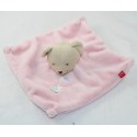 Doudou oso plano TEX BABY rosa blanco margueritte 22 cm