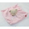 Doudou Flachbär TEX BABY rosa weiß margueritte 22 cm