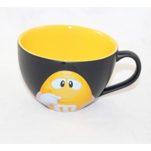 Mug Jaune M&M'S World Yellow bol jaune et noir cappuccino céramique