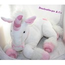 Gran felpa unicornio XL GIPSY blanco gigante rosa 80 cm