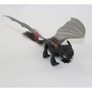 Figurine articulée Krokmou DREAMWORKS Dragon noir ailes transparentes 20 cm