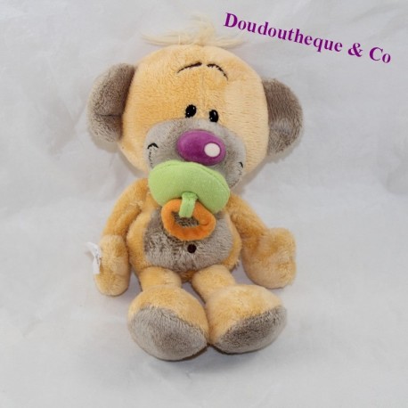 Peluche ours PIMBOLI marron tétine 18 cm Peluche ours PIMBOLI marron tétine 18 cm