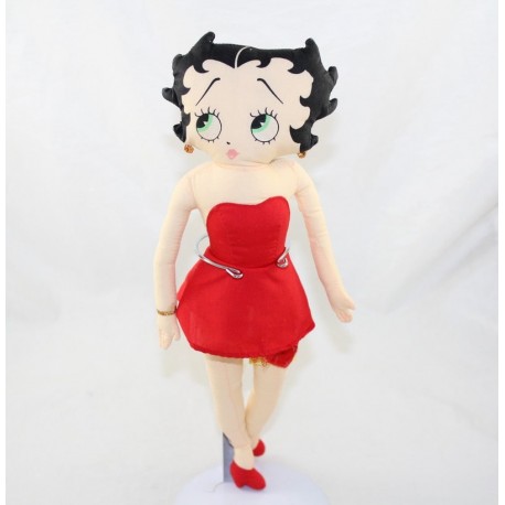 Muñeca trapo Betty Boop PLAY POR PLAY vestido cabeza de plástico rojo 35 cm