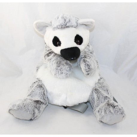 Silvery koala sandy white grey backpack 35 cm