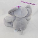 Elefante Doudou ARTHUR E LOLA Bebisol grigio rosa 18 cm
