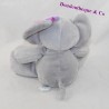 Doudou elephant ARTHUR AND LOLA Bebisol pink grey 18 cm