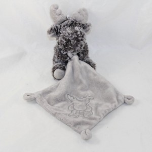 Doudou Taschentuch Elch Reindeer KIABI l2c grau 30 cm