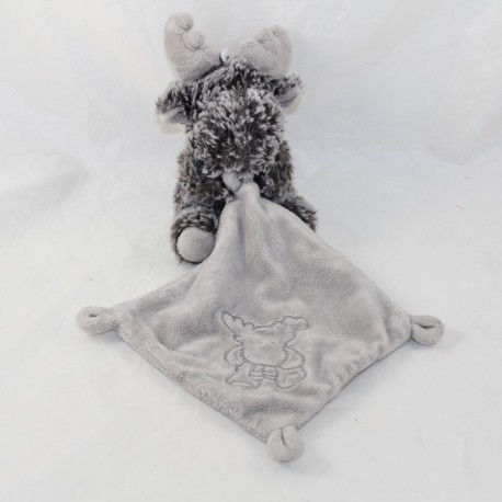 Doudou Taschentuch Elch Reindeer KIABI l2c grau 30 cm Doudou Taschentuch Elch Reindeer KIABI l2c grau 30 cm