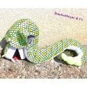 Grande peluche serpent XXL géante vert 145 cm