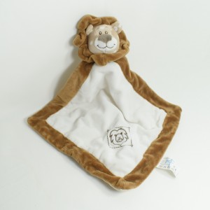 Coperta piatta per leoni ZDT Animal Blanket Action Bell Bianco e Marrone