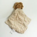 Doudou flat lion ANIMAL BLANKET WITH RATTE white and brown bell