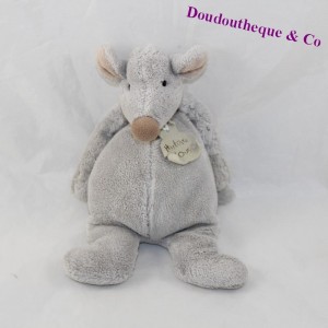 Doudou Maus BÄR GESCHICHTE Behaarung graue Kugel 22 cm