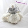 Peluche ours SUD ETOFFE écharpe et bonnet gris 26 cm