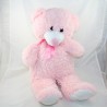 Large teddy bear MAX - SAX pink satin bow 60 cm