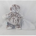 Doudou handkerchief bear BABY NAT' Les Flocons gris BN664 21 cm
