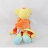 Doudou handkerchief monkey POMMETTE Intermarket orange yellow 22 cm