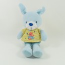 Doudou Kaninchen POMMETTE blau Taschentuch Flugzeug Orange Bär 36 cm