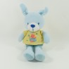Doudou Kaninchen POMMETTE blau Taschentuch Flugzeug Orange Bär 36 cm